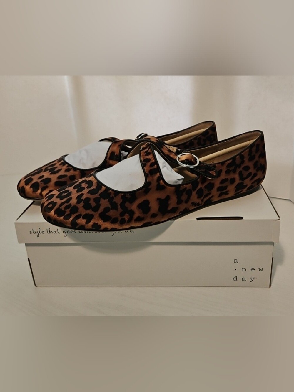 a new day Leopard Tamsin Flats - Brown/Black
